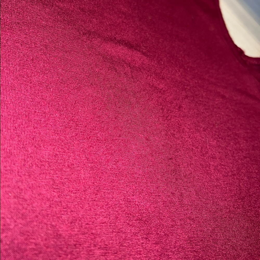 Threads Studio | Maroon Cold-Shoulder Tee - Picture 5 of 5
